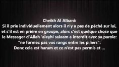 Prier entre les piliers – Sheikh Al Albani