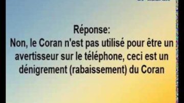 Le Coran comme sonnerie -Cheikh Sâlih al Fawzan-