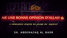 AIE UNE BONNE OPINION DALLAH ﷻ !(VERTUS DE ´ARAFAT)