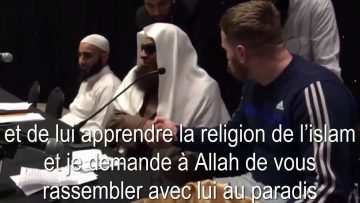 Conversion à lIslam devant Sheikh Souhaymi à Luton