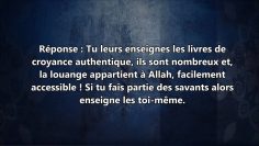 Enseigner la bonne croyance aux enfants – Sheikh Al Fawzan