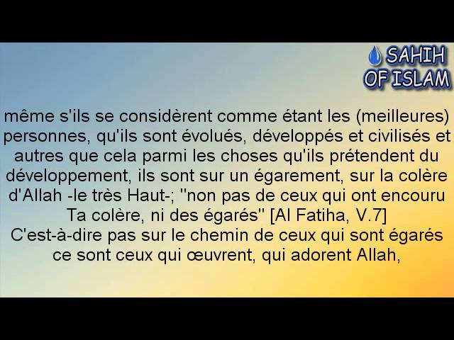 Explication de la fin de sourate fatiha -Cheikh Sâlah ibn Fawzan-