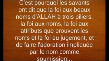 Explication du hadith: “ALLAH a 99 noms”