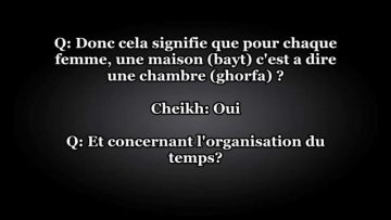 Explication sur le lieu dhabitation des co-épouses et temps de répartition – Sheikh Al Albani
