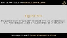 Falsifier un diplôme ? Sheikh Al-Wassabi