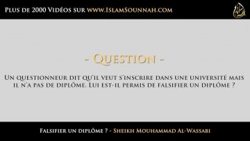 Falsifier un diplôme ? Sheikh Al-Wassabi