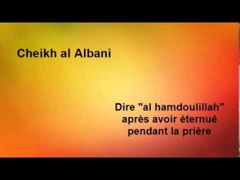 Faut-il dire al hamdoulillah après avoir éternué pendant la prière? -Cheikh al Albani-