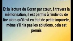 Réciter le Coran sans purification -Cheikh Sâlih al Fawzan-