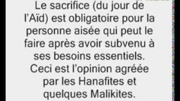 Lobligation du sacrifice du jour de lAïd -Cheikh Mohamed Ali Ferkous-