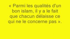 hadith n°12 des 40 nawawi