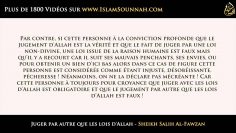 Juger par autre que les lois dAllah – Sheikh Salih Al-Fawzan