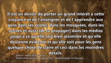 La croyance au Tawhid (Khoutba) – Sheikh Al Fawzan