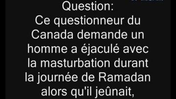 La masturbation (اِسْتِمْناء) durant le jeûne (du Ramadan) -Cheikh Rslan-