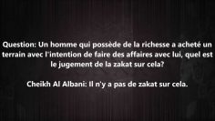 La Zakat sur un bien avec lequel on veut commercer – Sheikh Al Albani