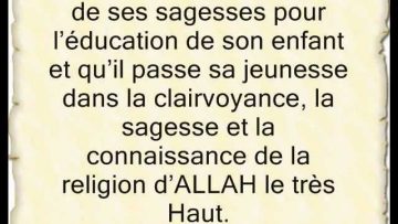 Les conseils de Luqman le sage à son fils