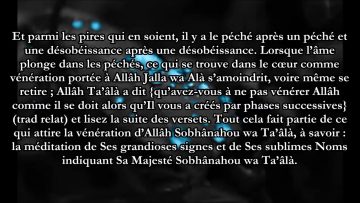 Les péchés amoindrissent la vénération dAllah dans ton cœur – Sheikh Abd Ar-Razzaq Al Badr