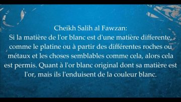 Lor blanc – Sheikh Al-Fawzan