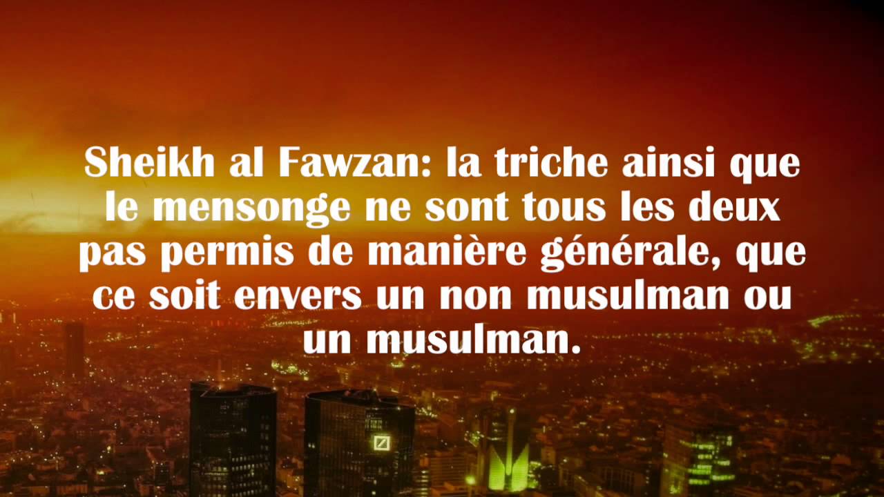 Mentir pour obtenir les aides sociales – Sheikh Al Fawzan