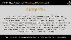 Parler pendant le sermon du Vendredi – Sheikh Abd Allah Al-Adani