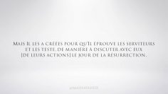 Pourquoi Allah crée t Il des choses quIl déteste ? – Sheikh Azzedine Ramadani