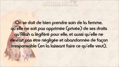 Prendre soin de la femme – Sheikh Al Fawzan