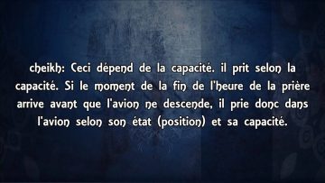 Prière dans lavion –  Sheikh Al-Fawzan