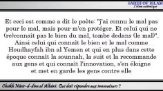 Qui doit répondre aux innovateurs? -Cheikh al Albani-