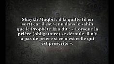 Que faire si je prie une surérogatoire et que l’obligatoire va se tenir ? – Sheikh Muqbil