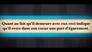 Repentis de l’idéologie des khawarij mais il continue de les fréquenter ?