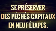 SE PRÉSERVER DES PÉCHÉS CAPITAUX EN NEUF ÉTAPES.