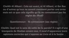 Sheikh Al Albani ne connait rien au Jihad ?