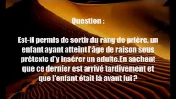 Sortir un enfant du premier rang – Sheikh Al-Adani