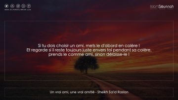 Un vrai ami, une vrai amitié – Sheikh Said Raslan