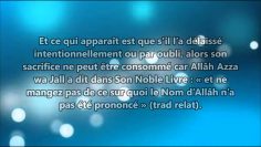 Viande sur laquelle le Nom dAllah na pas été prononcé – Sheikh Muqbil