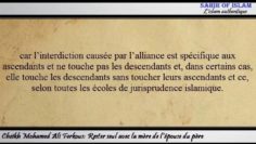 Rester seul avec la mère de l’épouse du père – Cheikh Mohamed Ali Ferkous