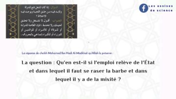 Jugement de travailler dans un emploi de la fonction publique dans lequel la barbe doit être rasée..