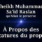 Cheikh Muhammad Said Raslan – À Propos des caricatures du prophète