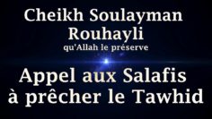 Cheikh Soulayman Rouhayli – Appel aux Salafis à prêcher le Tawhid