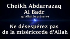 Cheikh Abdarrazaq Al Badr – Ne désespérez pas de la miséricorde dAllah
